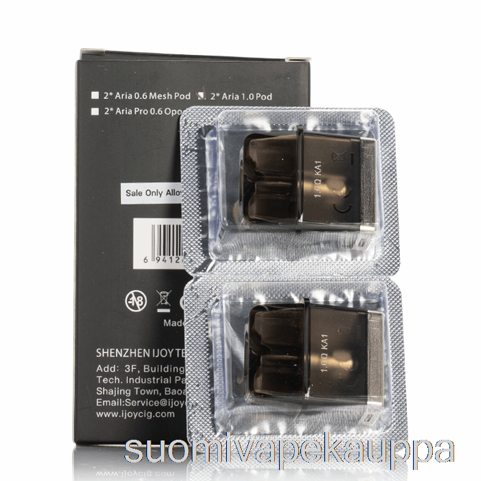 Vape Kauppa Ijoy Aria Vaihtokotelot 1.0ohm Pods